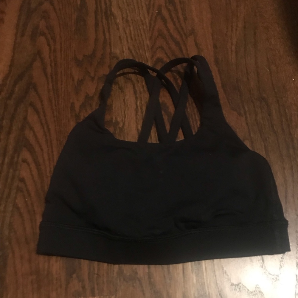 Brand New Lululemon Black Sports Bra. Size 2.